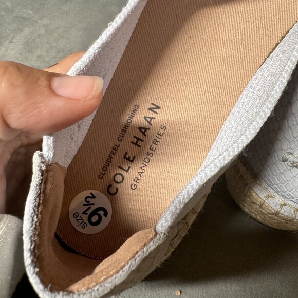 COLE HAAN Cloudfeel Stitchlite Espadrilles Halogen Blue Knit Size 9 1/2 NEW - Picture 9 of 10